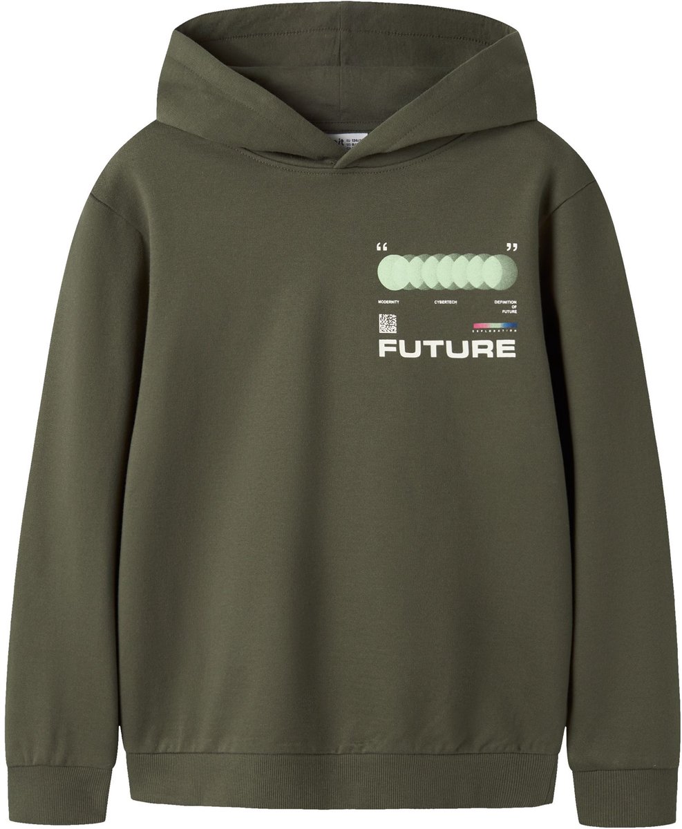 Name It - Jongens sweater - Maat 158/164 - Jongens - Khaki - katoen