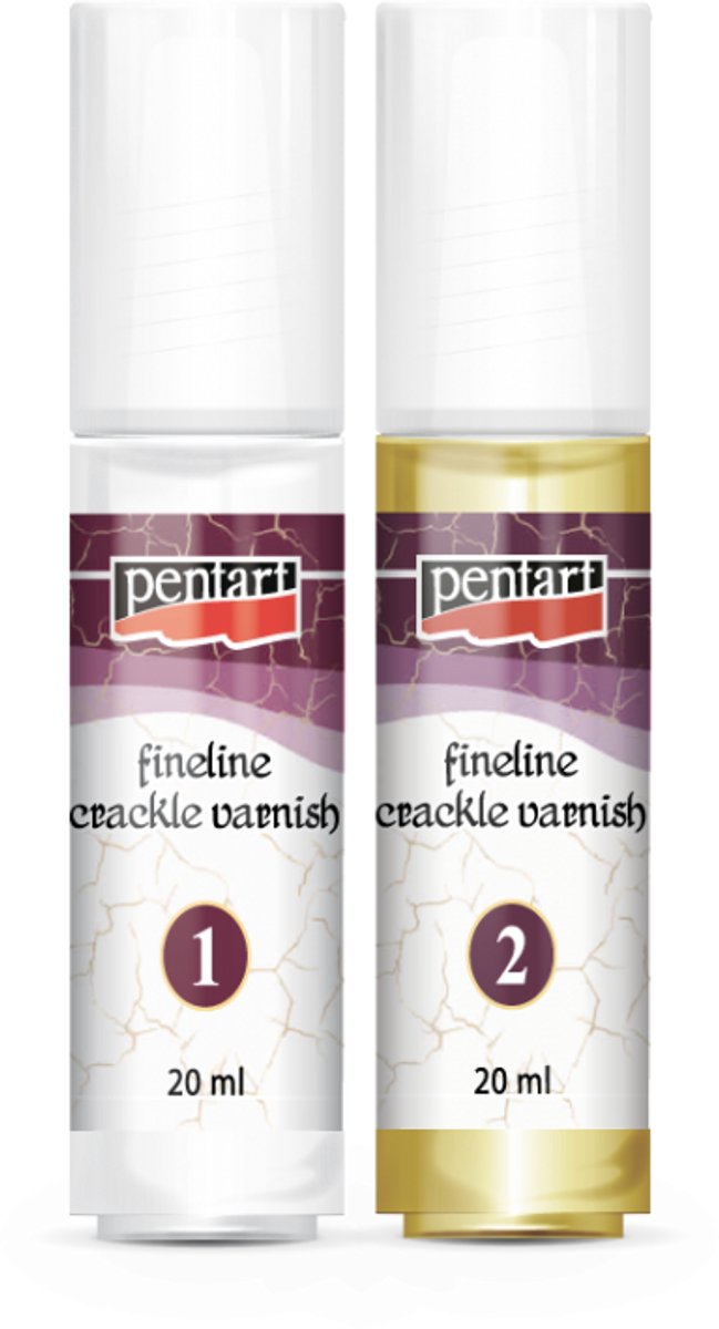 Pentart Fineline 2-Componenten Craquelé Vernis 2 x 20 ml.