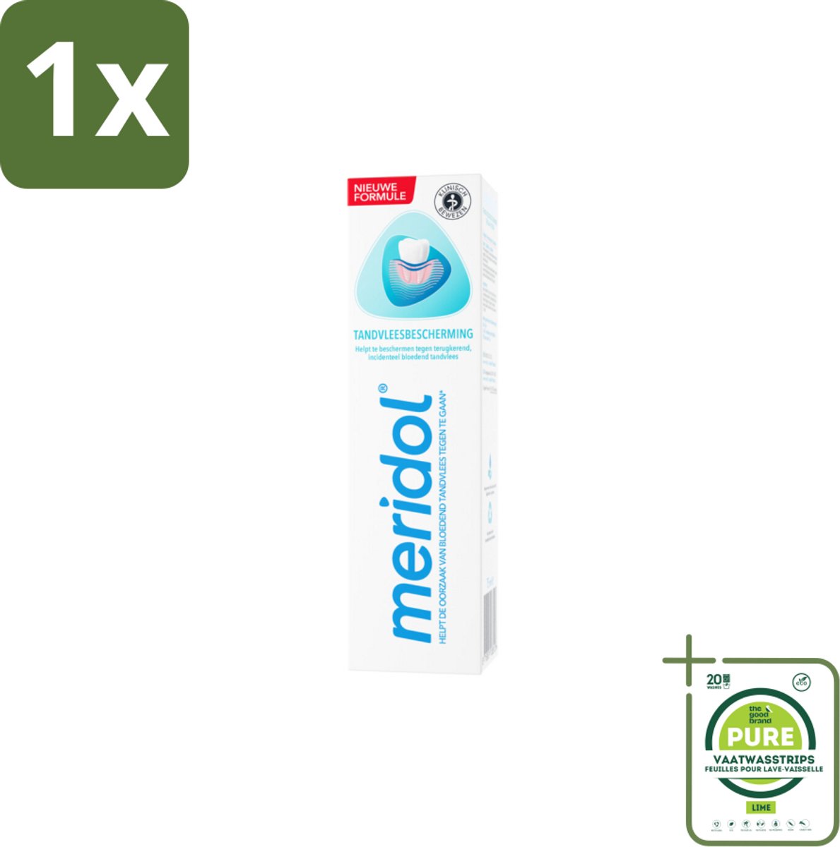 1 x Meridol Tandpasta Tandvleesbescherming 75 ml - Tandpasta - Tandvlees - Geïrriteerd Tandvlees - Mondgezondheid - Antibacterieel