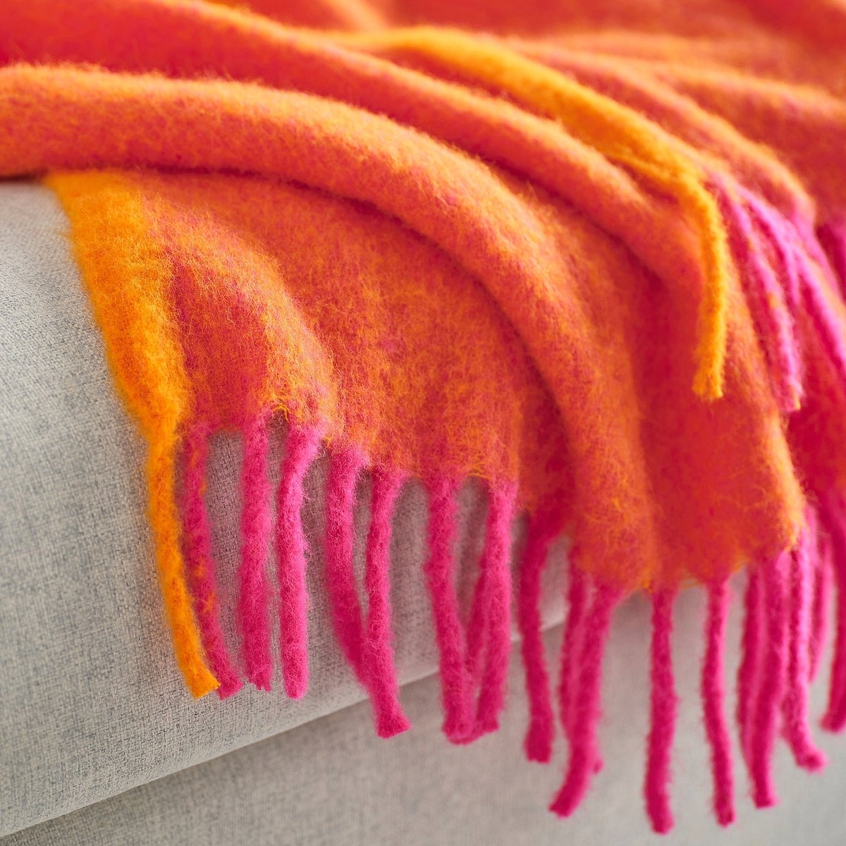KLIPPOXEL Plaid Oranje/Fuchsia 130x170 cm - Gerecycled Polyester