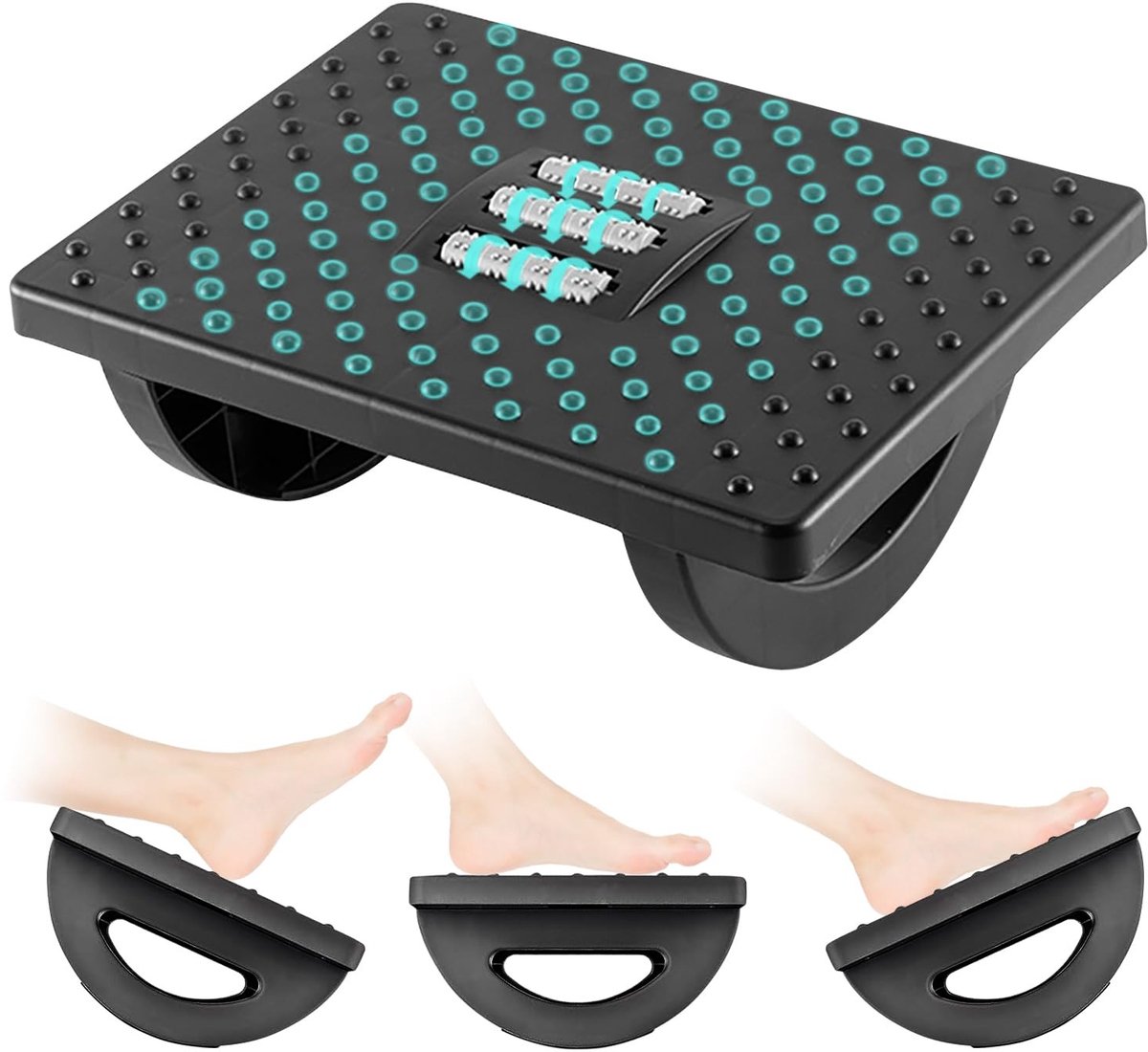 Elzusha - Verstelbare Ergonomische Voetsteun met Rolmassage