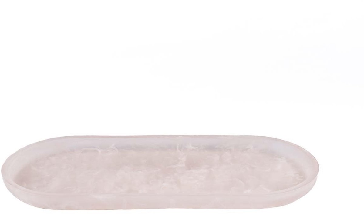 Elzusha - Ovale Schaal van Hars in Roze Wit