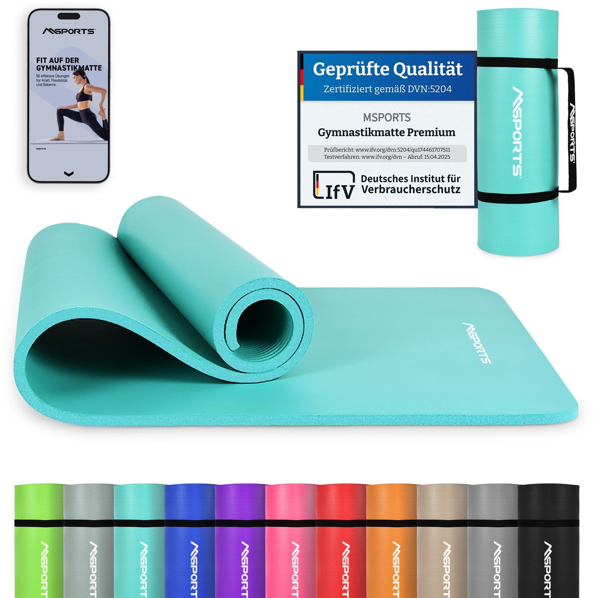 Elzusha - Premium Gymnastiekmat Antislip voor Fitness en Yoga