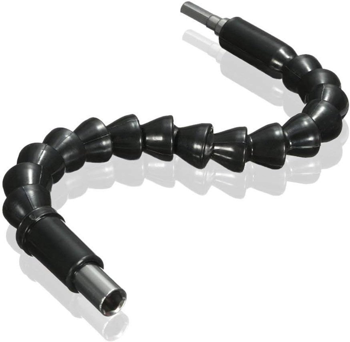Flexibele boorverlenging 290mm met hoekschroevendraaier, 1/4" shank adapter en hex boorhals voor moeilijk bereikbare plekken