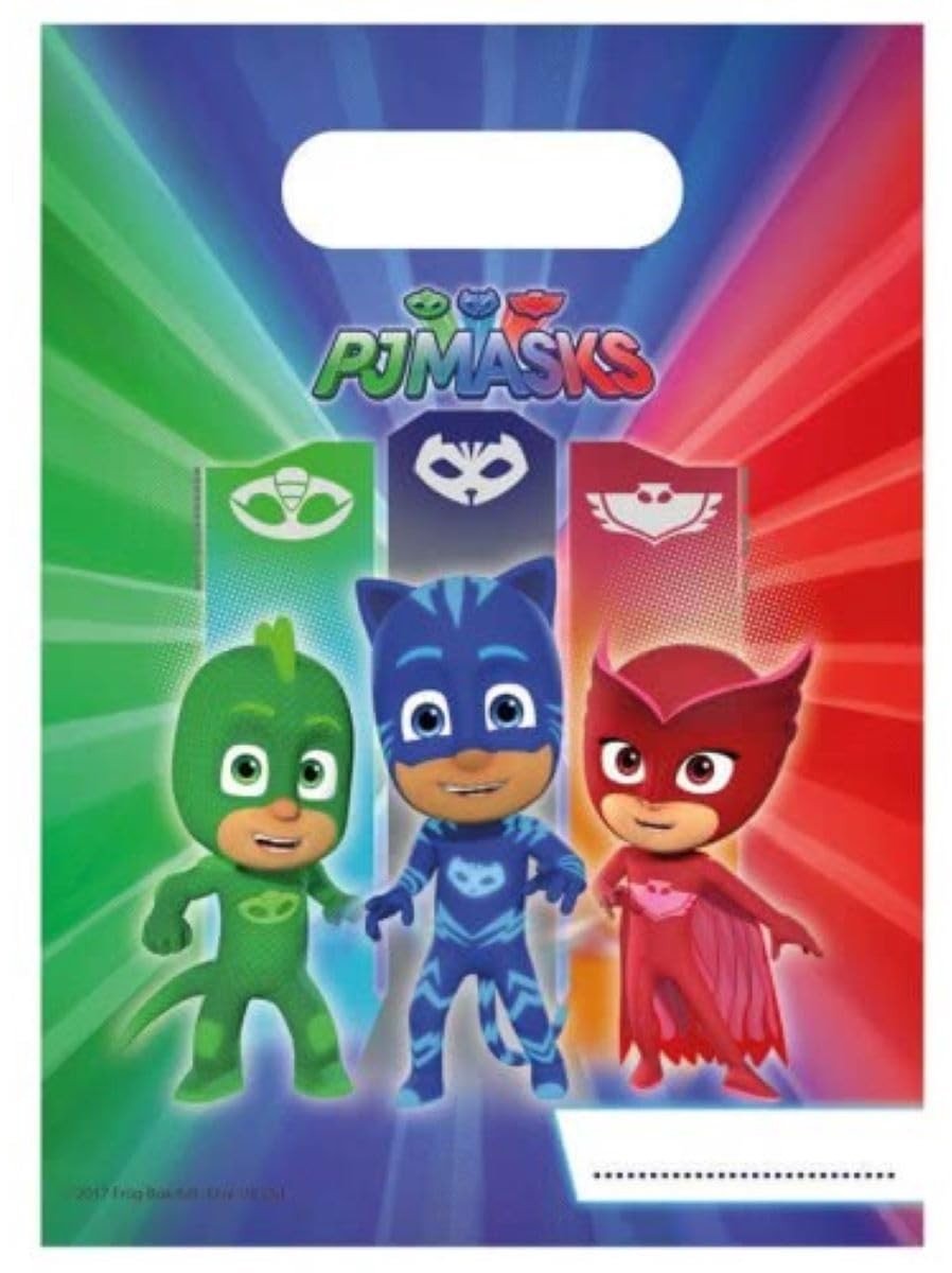 Elzusha - PJ Masks Feesttasjes - Set van 6 voor Kinderverjaardagen