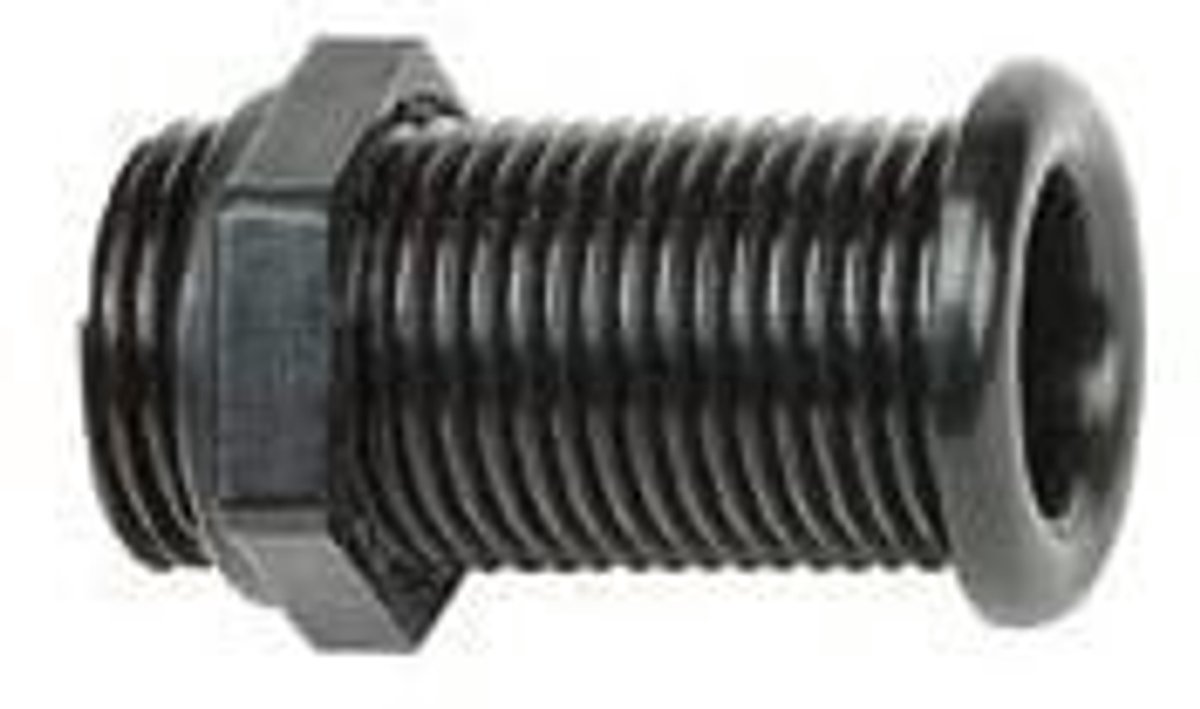 Elzusha - Lensopeningsdoorlaat Kunststof D 25 mm - Lengte 62 mm - Zwart