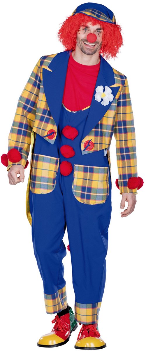 Geruite clownsjasquet - Clownkostuum voor carnaval