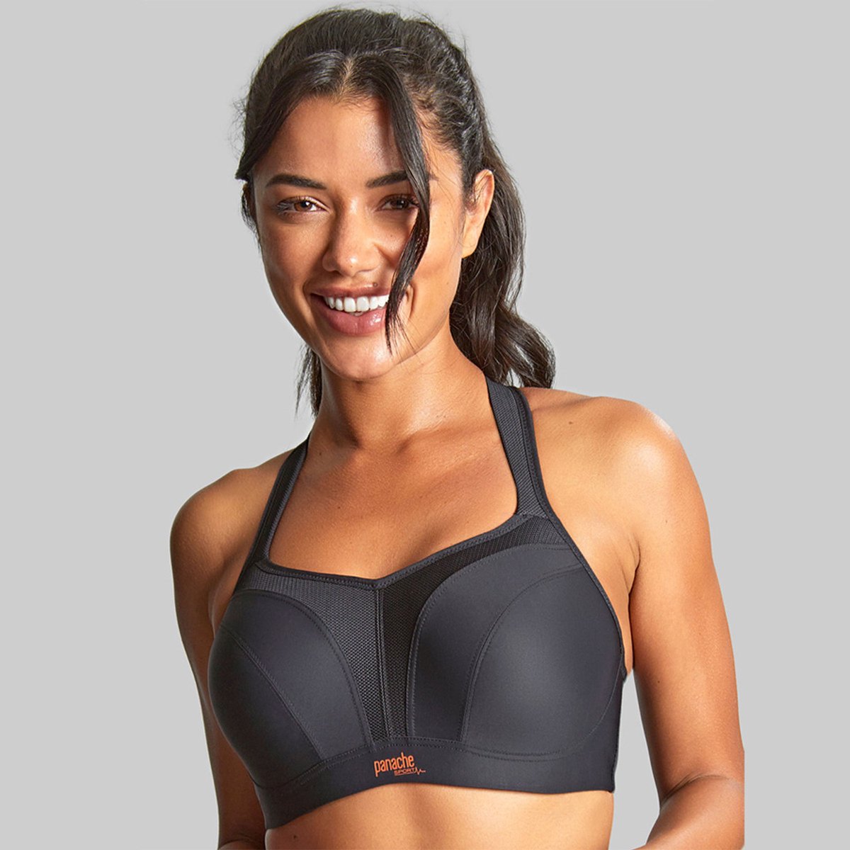Panache - Power Sport BH met beugel - Zwart - 90H