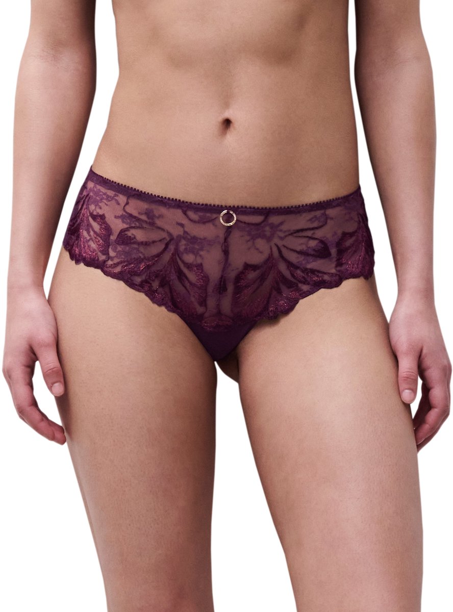 Chantelle - Illusion Shorty Aubergine - maat 38 - Paars/Rood