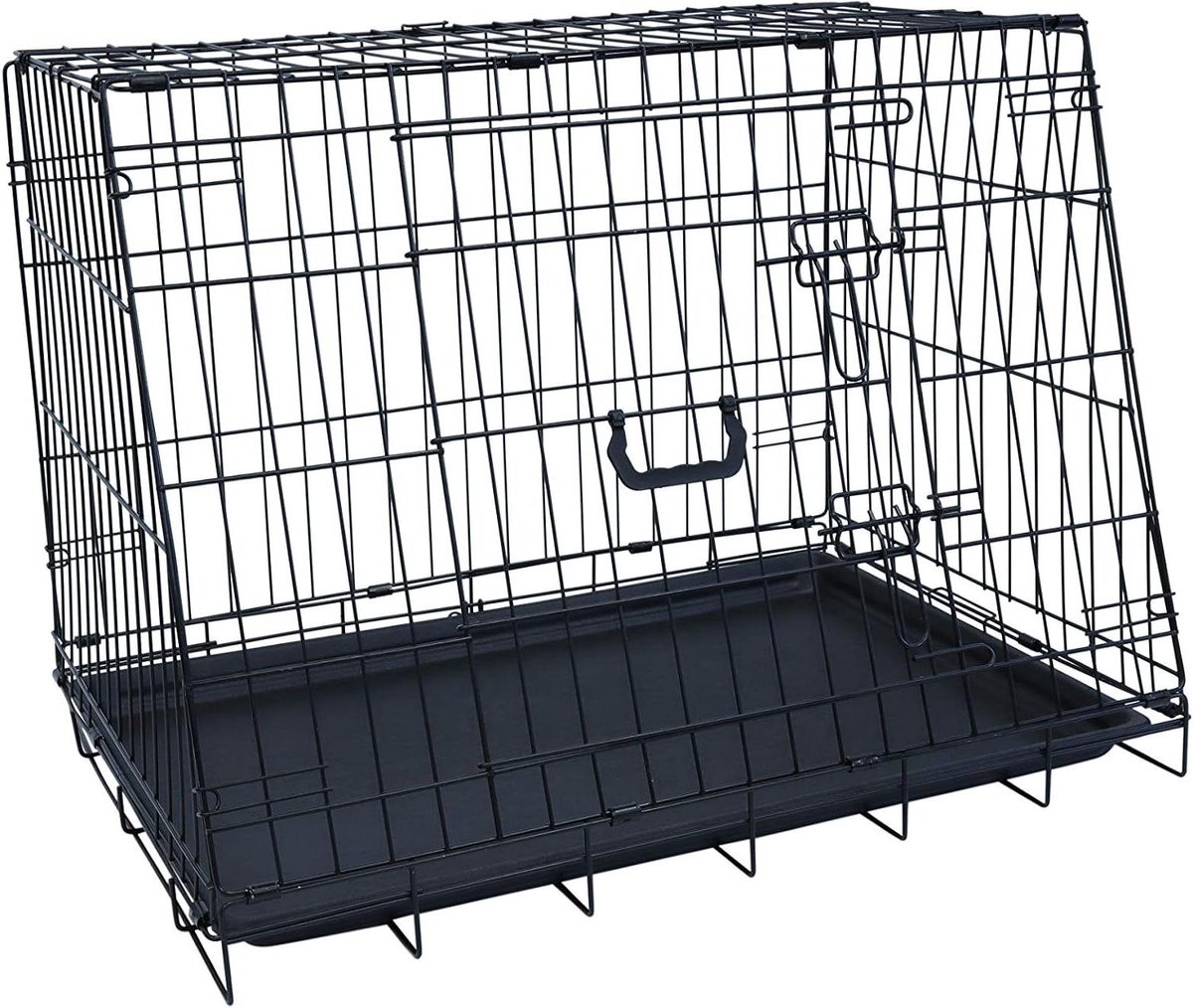 Honden Transportbox - Honden Bench - Veilig Vervoeren - Inklapbaar Ontwerp - 76x56x54cm - Graniet