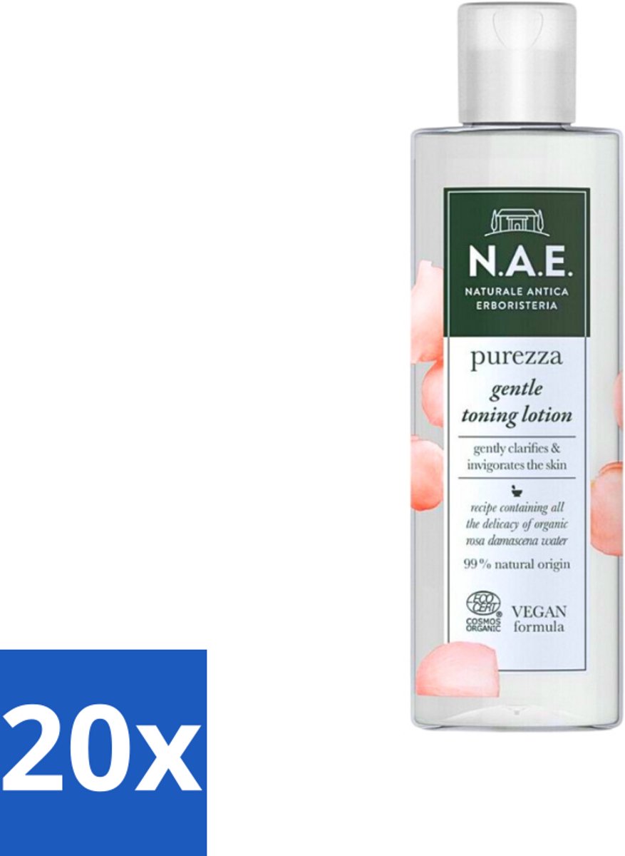 N.A.E. - Toning Lotion - Zuiverend & Hydraterend - Biologisch & Vegan - 200ml - Bulkverpakking - 20 stuks