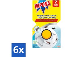 6 x Vapona - Mierenloktoren - 2 Mierenloktorens - Mieren Lokdoos - Mieren Bestrijding - Mierenplaag - Mierenwering - Mierenverdelging