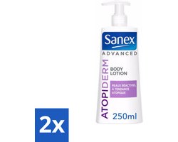 Sanex 2 x Geavanceerd - Atopiderm - Bodylotion - 250 ml - Droge Huid - Gevoelige Huid - Bodylotion - Hydratatie