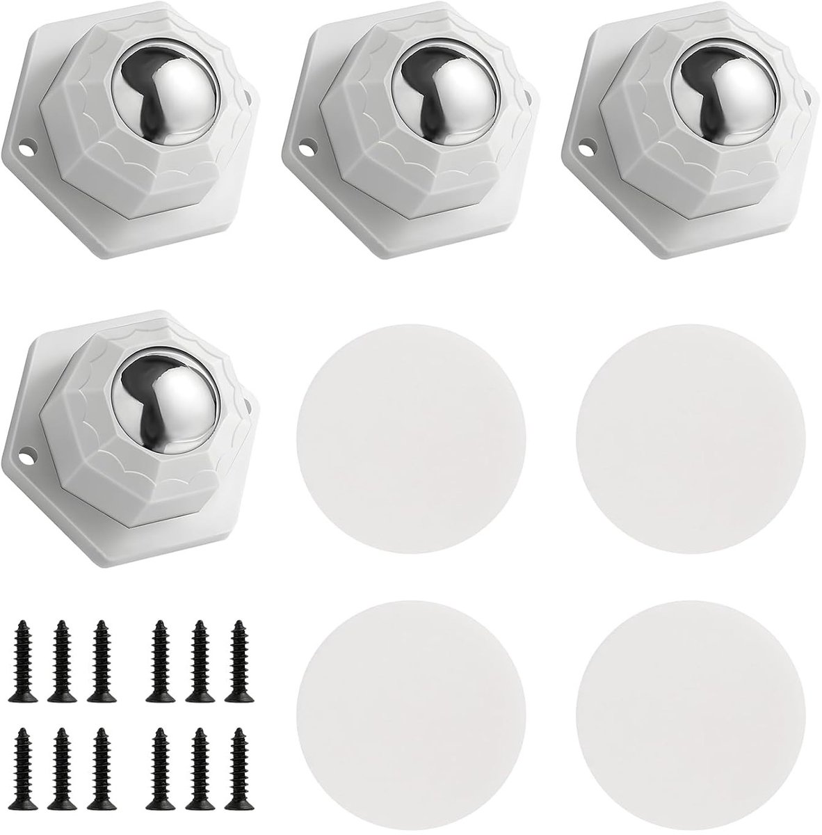 Multifunctionele Meubelwielen voor Zware Belastingen, 200 kg Draagvermogen, Ideaal voor Keuken en Opslagboxen - Set van 4 Stuks
