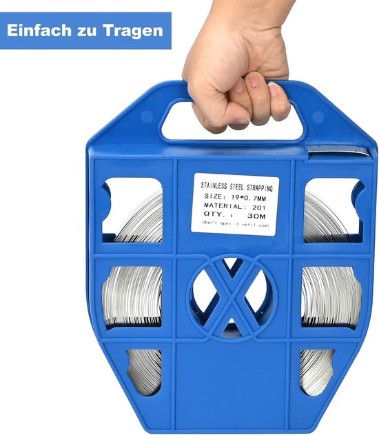 Rvs bevestigingsband 30m voor gronding, opslag en versterking - duurzame metalen strap 304 van rvs — afbeelding 4