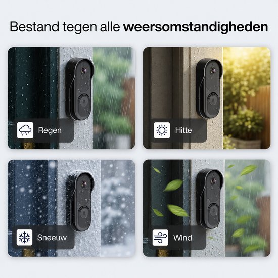 ATXANC Videodeurbel met Camera – 2.4 & 5 GHz WiFi – Bewegingsdetectie – Nachtzicht – Tweeweg Audio – Draadloos – Inclusief Binnenbel — afbeelding 3