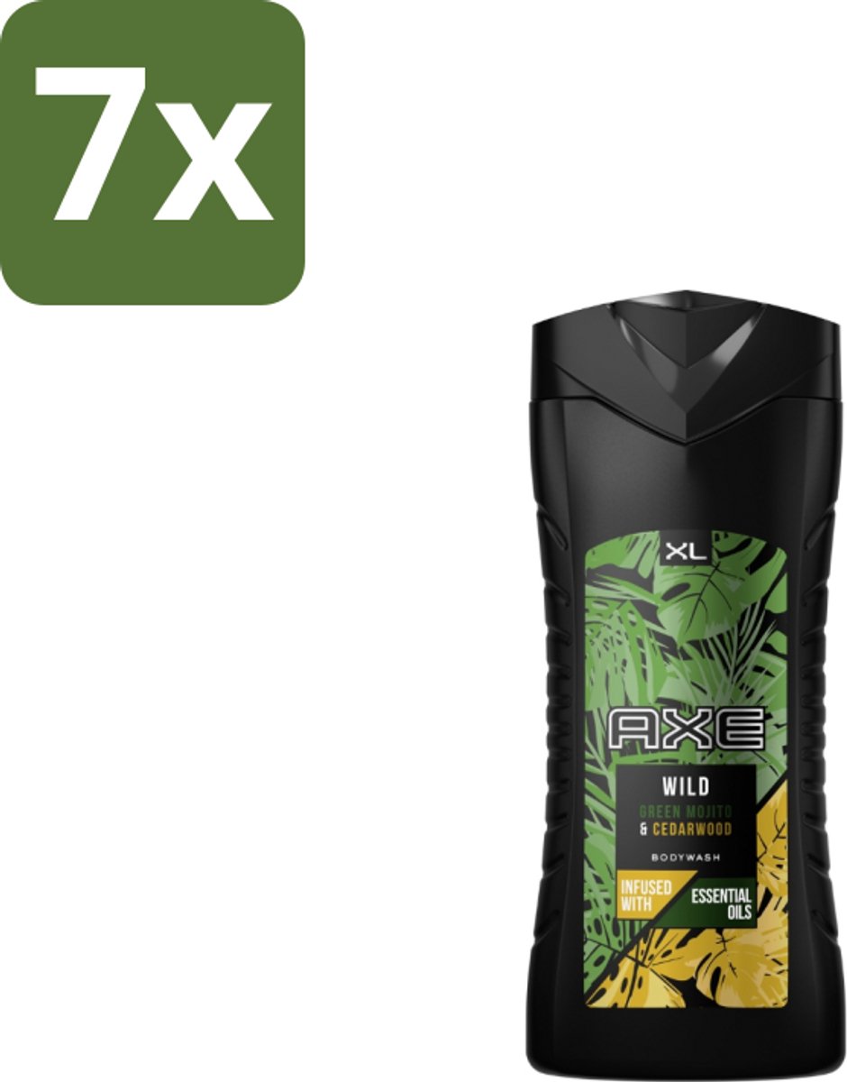 7 x AXE - Douchegel - Wild - 400 ml - Douchegel - Frisheid - Mojito - Cederhout - Axe