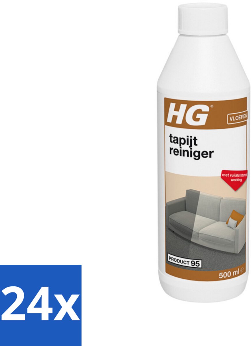 24 x HG Tapijtreiniger 500 ml - Tapijtreiniger - Tapijt Schoonmaken - Vuil Verwijderen - Tapijtreiniging - Tapijtschoonmaak