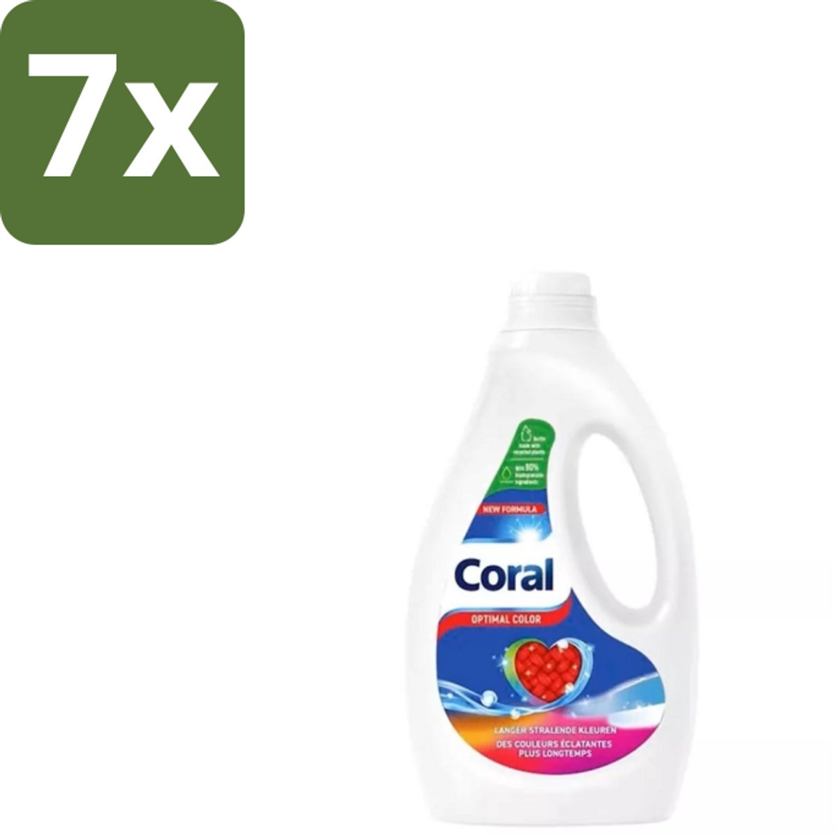 Coral – Vloeibaar Wasmiddel – Optimal Color – 1170 ml - Bulkverpakking - 7 stuks