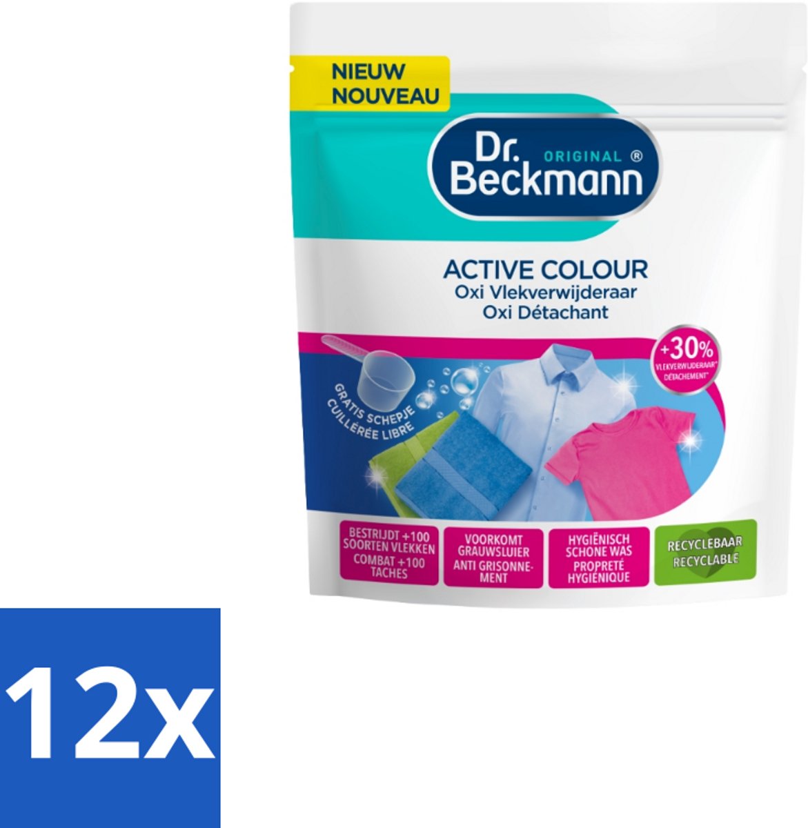 Dr. Beckmann – Active Colour Oxi – Vlekverwijderaar – 400 g - Voordeelverpakking - 12 stuks