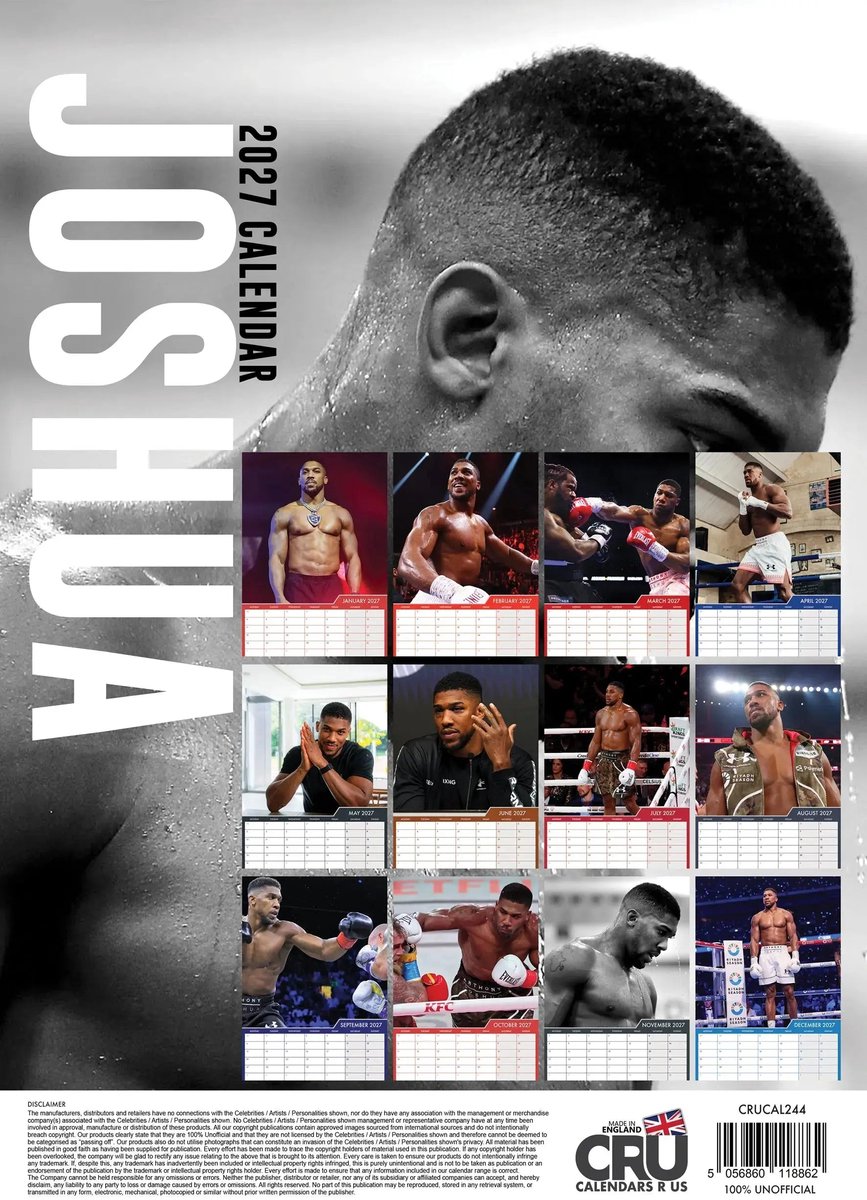 Anthony Joshua A3 Kalender 2027