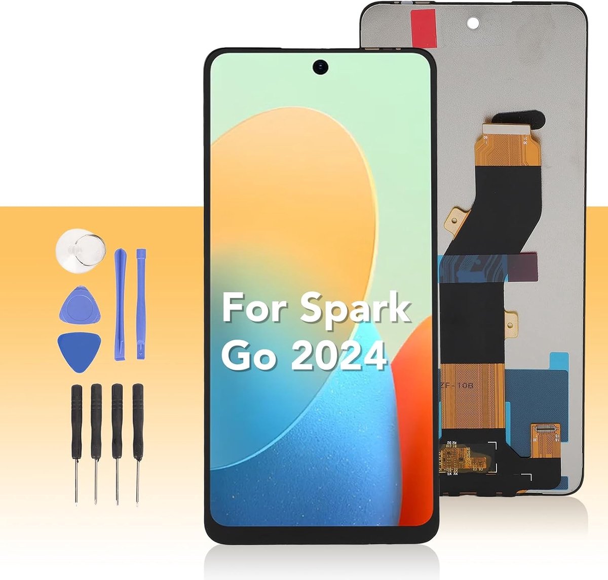 Vervangend TFT Scherm en Touch Screen Digitizer Assemblage met Reparatieset voor Tecno Spark Go 2024 - Hoogwaardige Schermvervanging, Smartphone Accessoires, Eenvoudige Installatie