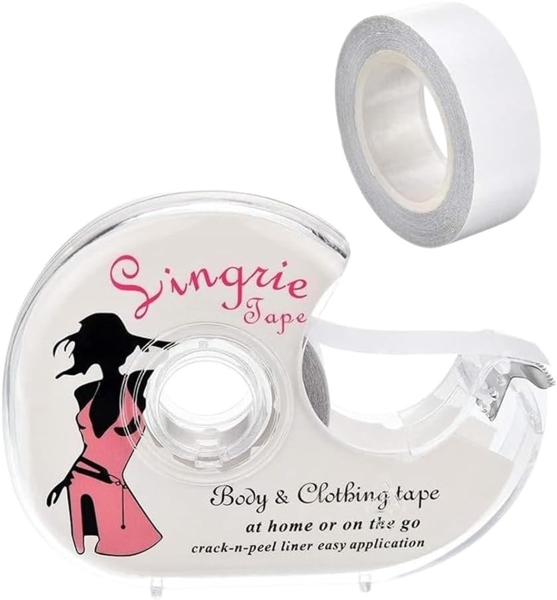 Onzichtbare dubbelzijdige lijmtape voor lingerie, 2-pack, perfect voor jurken, voorkomt doorschijnen en biedt optimale ondersteuning.
