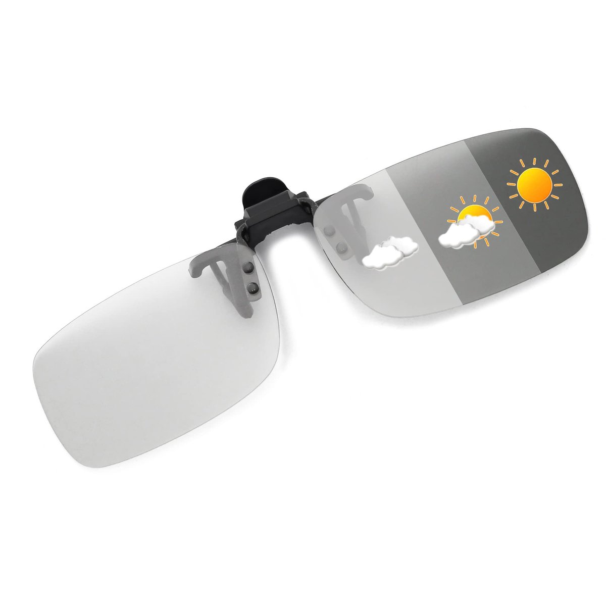 Elzusha - Gepolariseerde Clip-On Zonnebril met Flip-Up Lens, Grijs