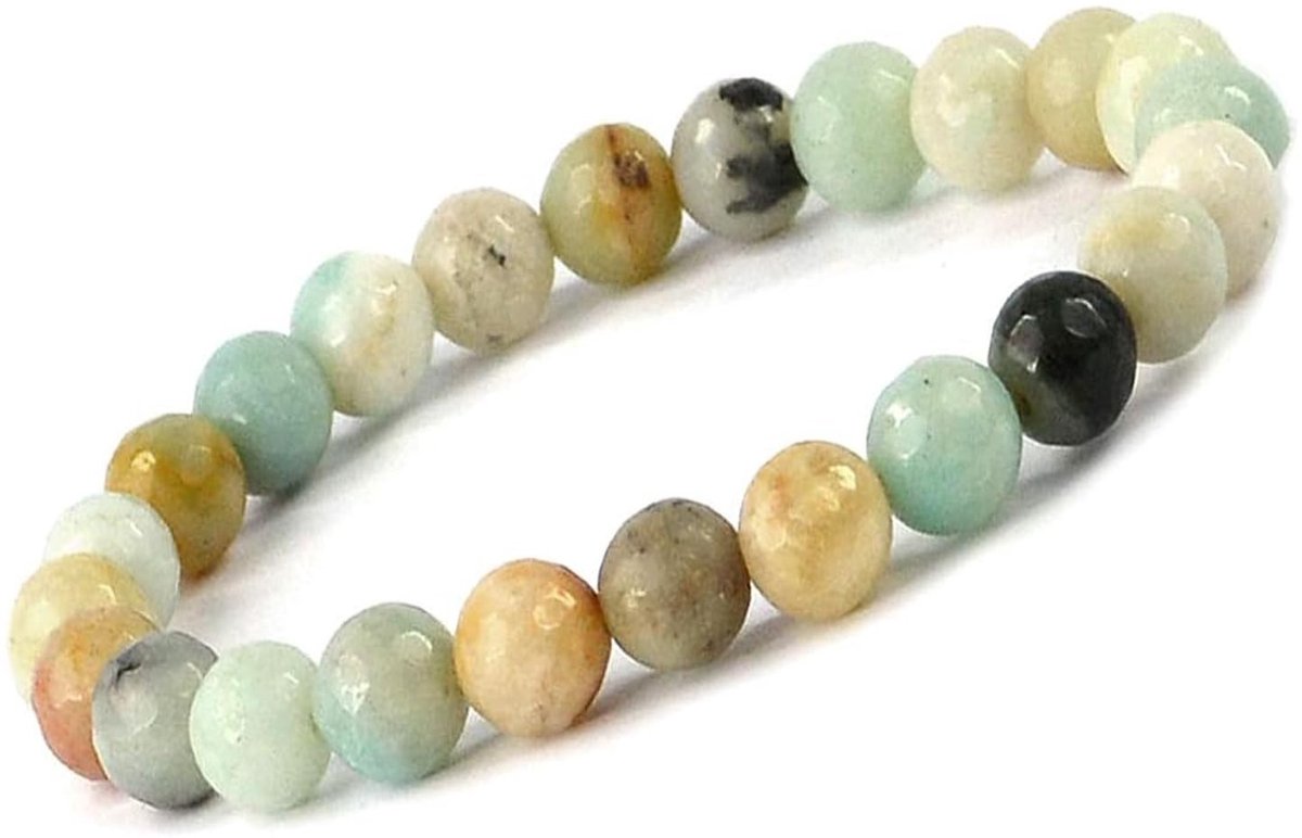 Elzusha - Handgemaakte Amazoniet Armband van Natuurlijke Kristallen
