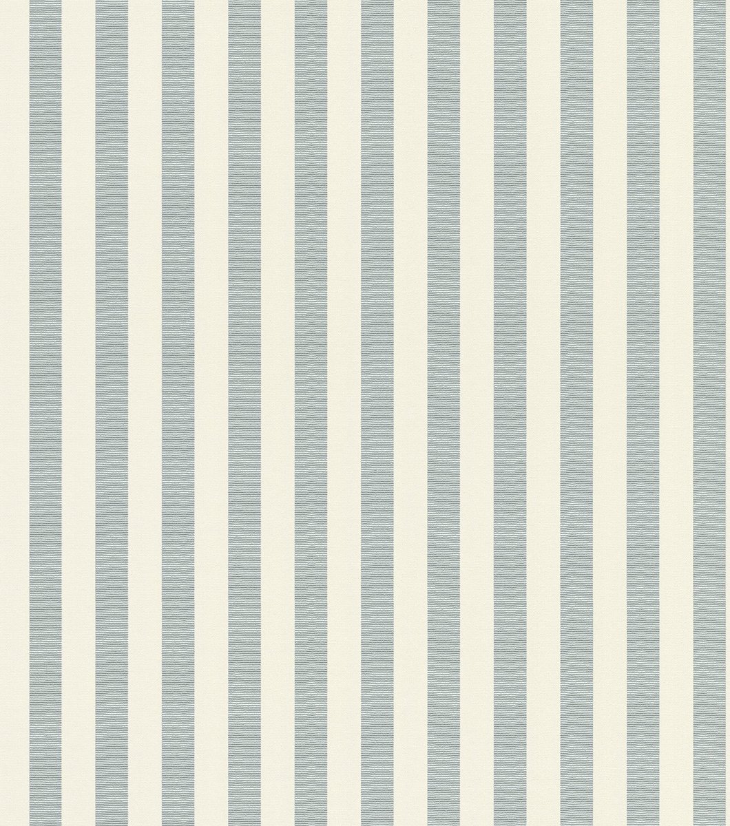 Elzusha - Non-woven Behang - Blauw/wit gestreept 10.05 m x 0.53 m