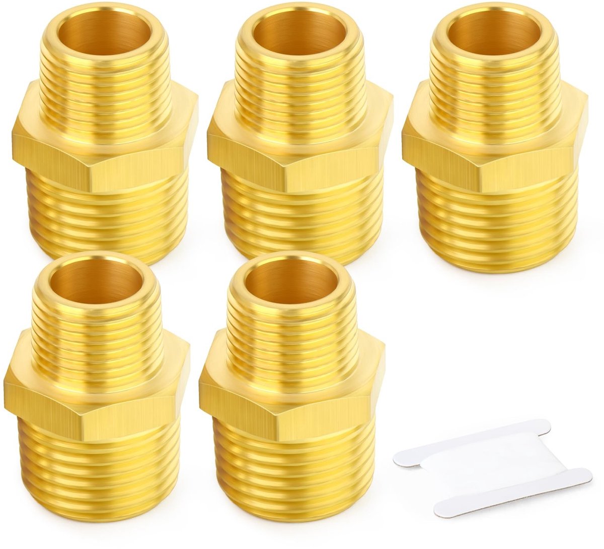 Elzusha - 5 Stuks Messing Pijpfitting Reducer Adapter