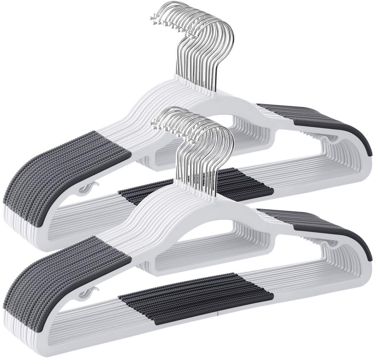 Famanu – Ruimtebesparende kleerhangers set van 30 stuks met antislipdesign voor kleding, ideaal voor het organiseren van kleding in de kast