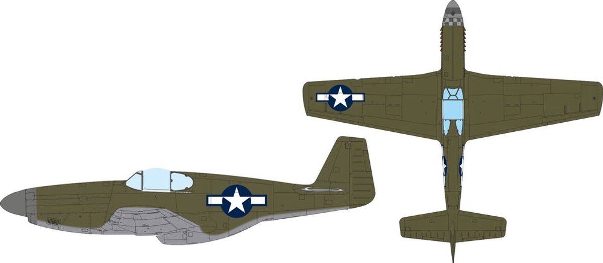 Eduard Modelbouwpakket - JX353 US National Insignia voor North American P-51 B Accessoires set - 1:32 - Modelbouw