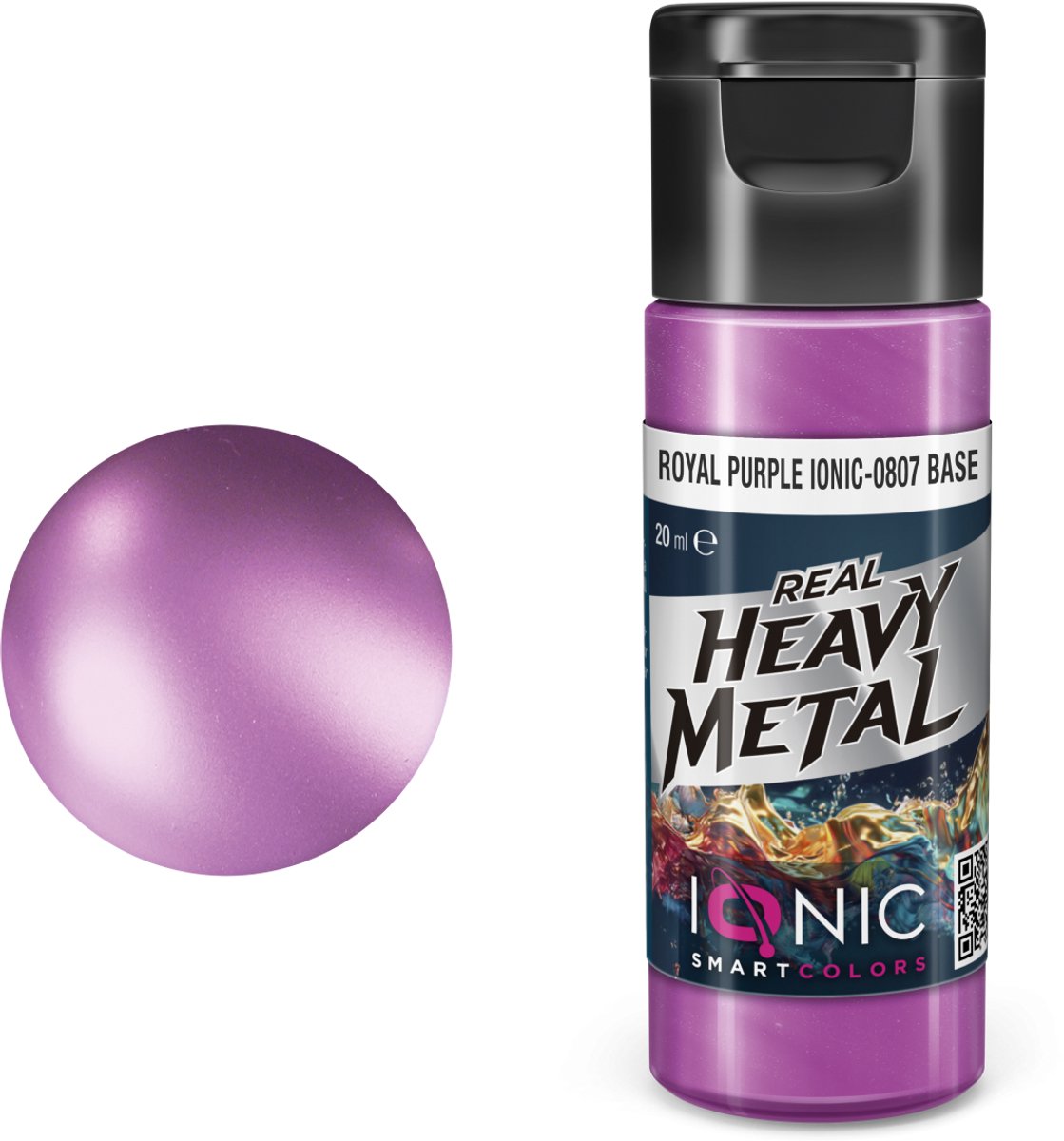 AMMO by Mig Jimenez Hobbyverf Acrylverf - MIG IO0807 Ionic Smart Colors - Real Heavy Metal - Koninklijk Paars - Base - Metallic Acryl - 20ml Verf potje - 20 ml