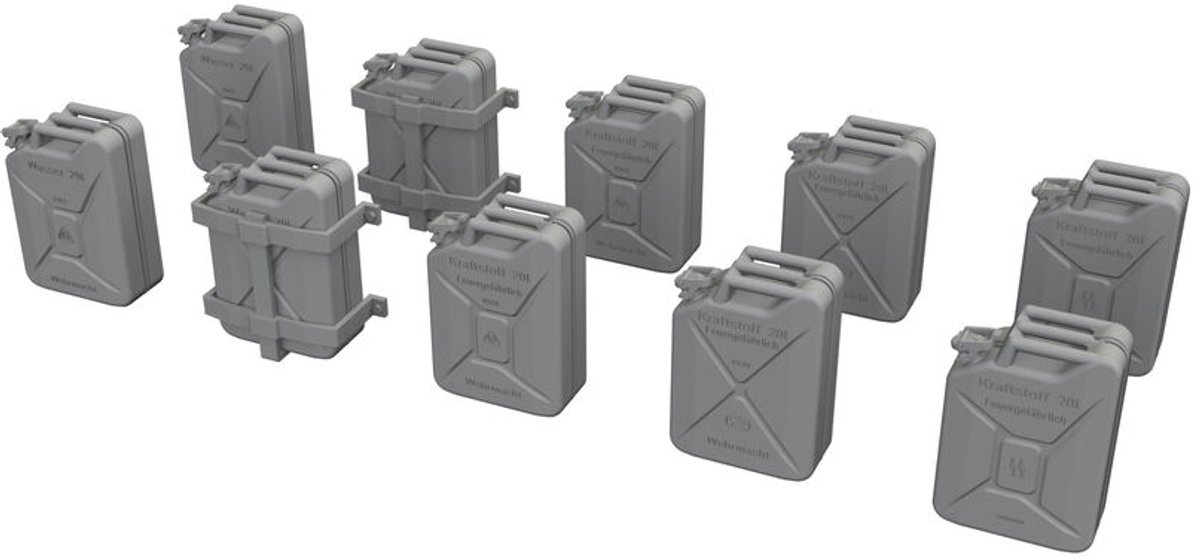 Eduard Modelbouwpakket - 635059 PRINT - Duitse Jerrycans WWII Resin onderdeel - 1:48 - Modelbouw
