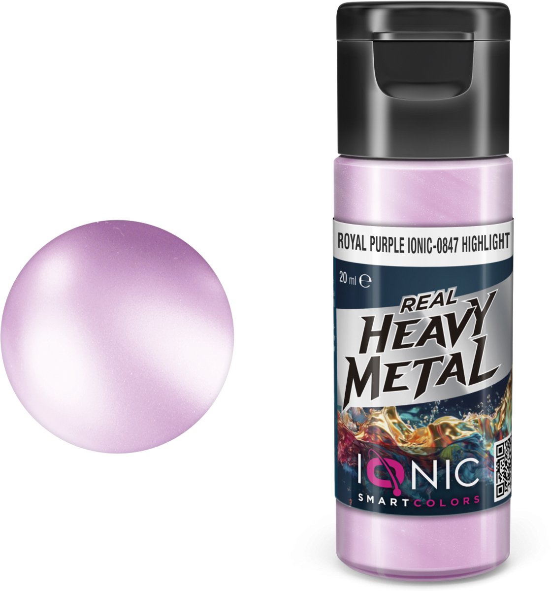 AMMO by Mig Jimenez Hobbyverf Acrylverf - MIG IO0847 Ionic Smart Colors - Real Heavy Metal - Koninklijk Paars - Highlight - Metallic Acryl - 20ml Verf potje - 20 ml