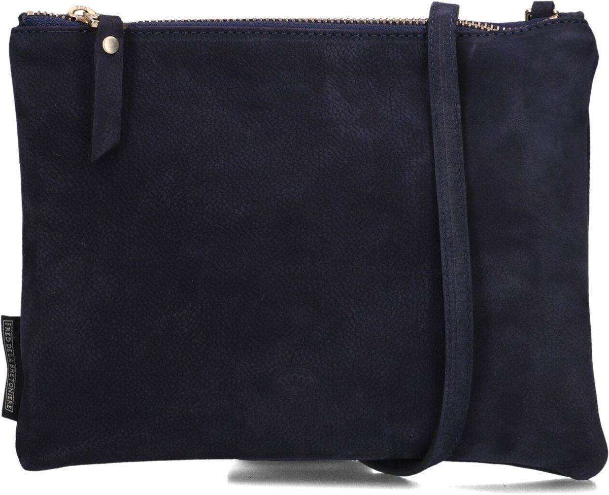 Fred De La Bretoniere Bregje Crossbody Nubuk Leather Handtassen Dames - Donkerblauw - Maat ONESIZE