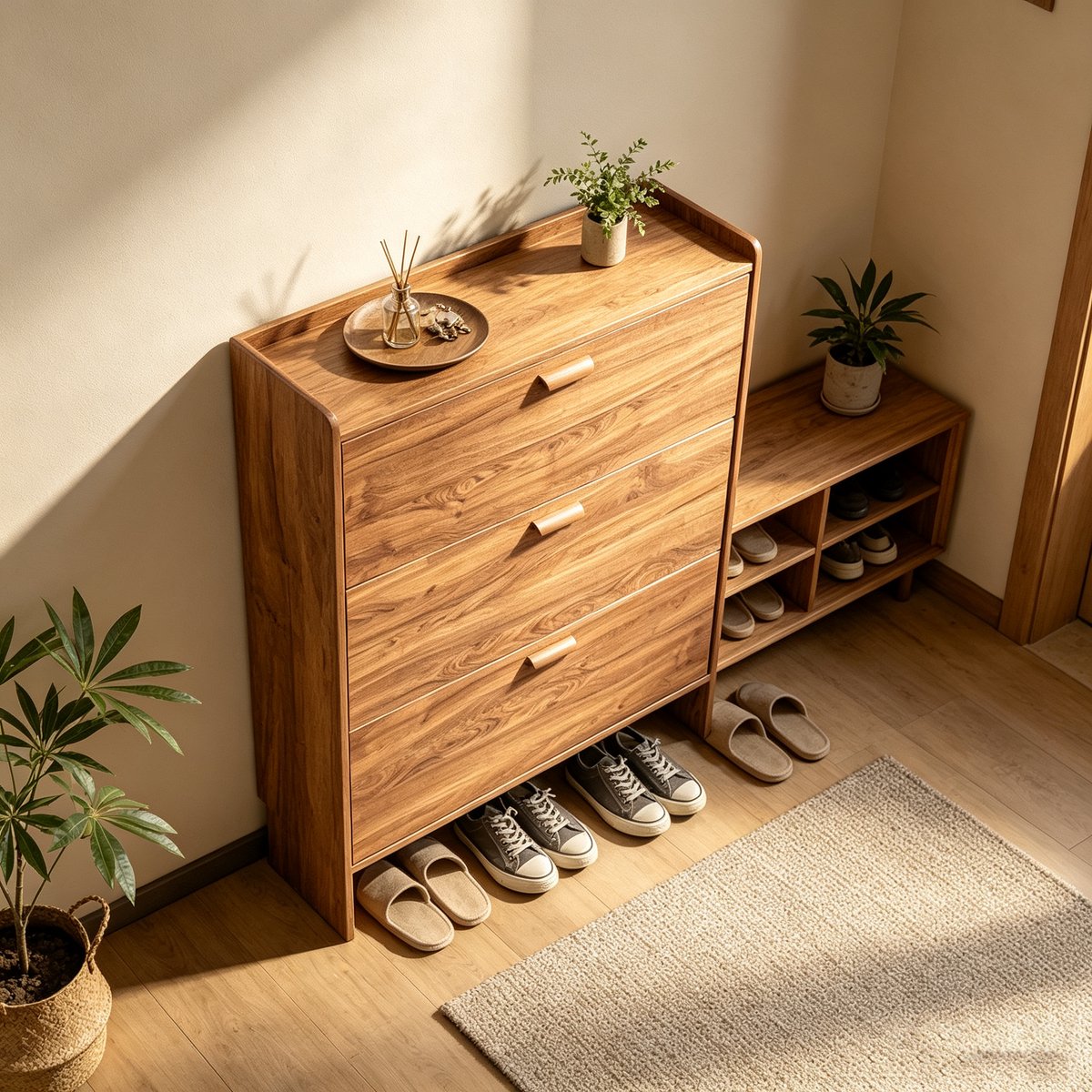 Ultradunne schoenenkast voor thuisgebruik multifunctioneel eenvoudige en moderne stijl klapbare schoenenkast 80*17*115 cm