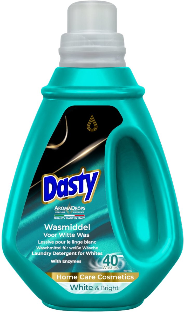 Dasty White & Bright Vloeibaar Wasmiddel – Witte Was – 1,5 Liter – 40 Wasbeurten