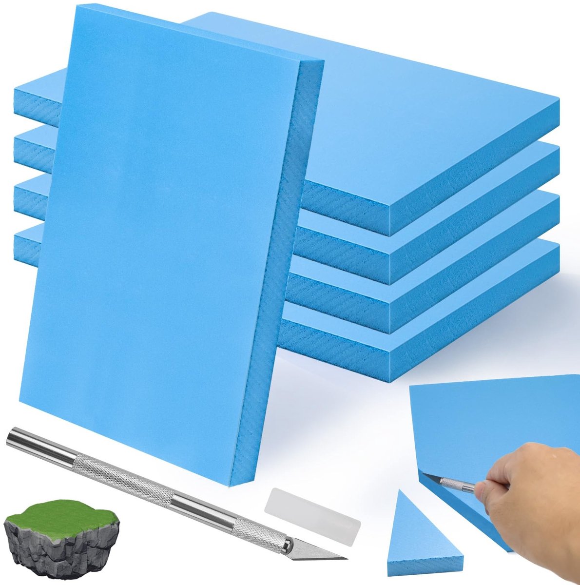 Solidchoice - Hard Schuimplaten voor Modelbouw en Architectuur (5 Stuks, 30 x 20 x 2 cm)