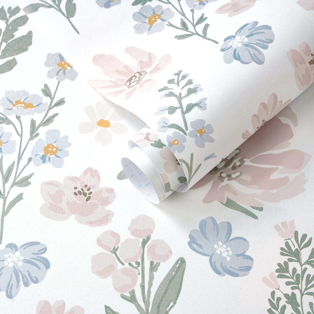 Solidchoice - Roze Bloemen Behang Zelfklevend 44 x 300 cm