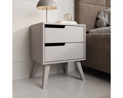 Meubella - Nido - Nachtkastje links - Beige - 45x35x55 cm