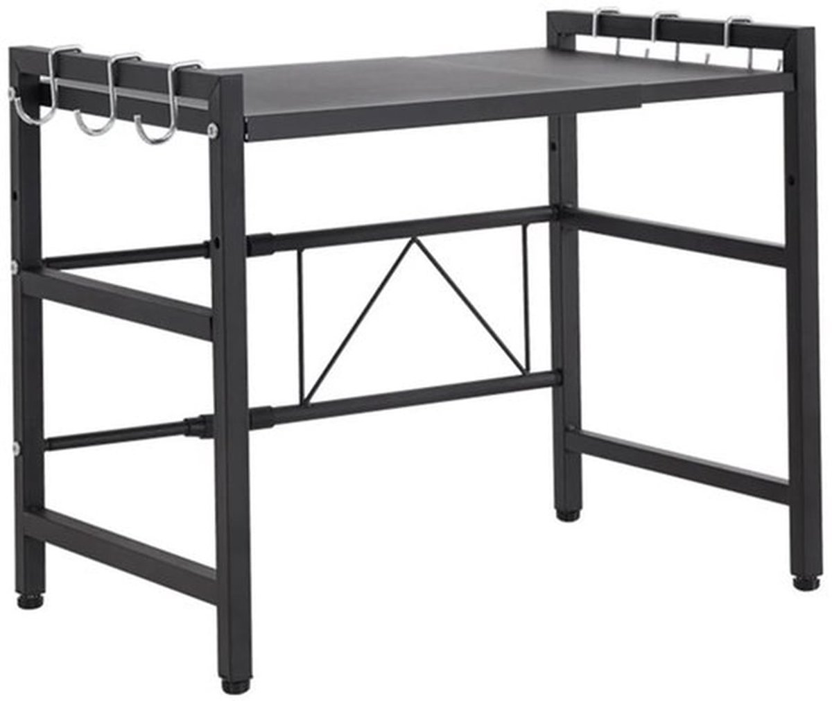 Magnetron opbergrek, opbergplank voor thuiskeuken, uittrekbaar magnetronrek, 1-laags opbergrekken, plankorgan
