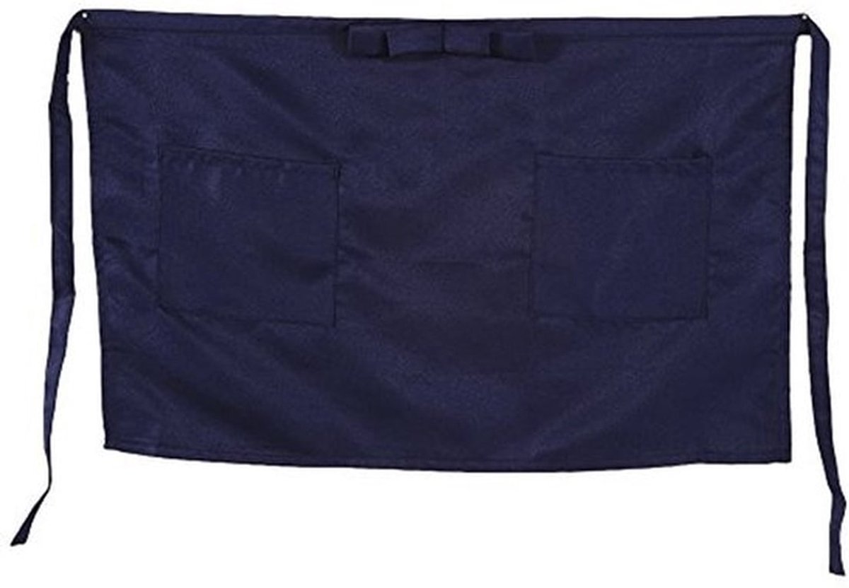 Schort Halve Lengte - Korte Schort Unisex - Oliebestendig - Met Zakken - Comfortabel - 100% Polyester - Keukenschort