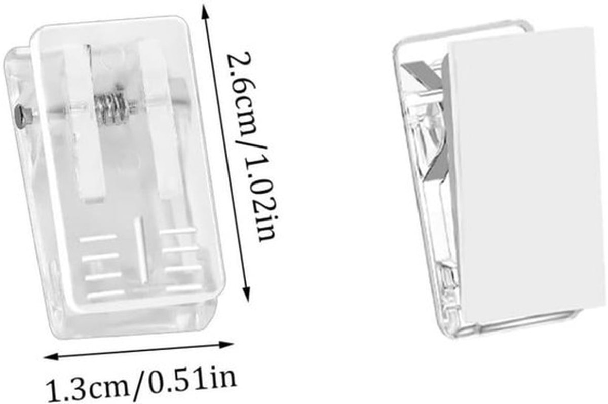 Wandclips 60 Stuks - Zelfklevende Clips - Transparant - Kunststof - Hangende Klemmen - Voor Posters en Vlaggen - Decoratieclips