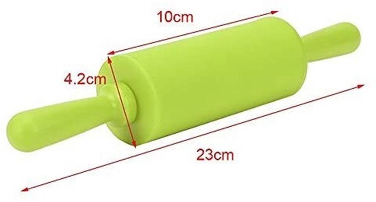 Deegroller Antikleef 9 Inch - Siliconen - Houten Handvat - Veilig - Gemakkelijk Schoon te Maken - Stevig - Bakrol