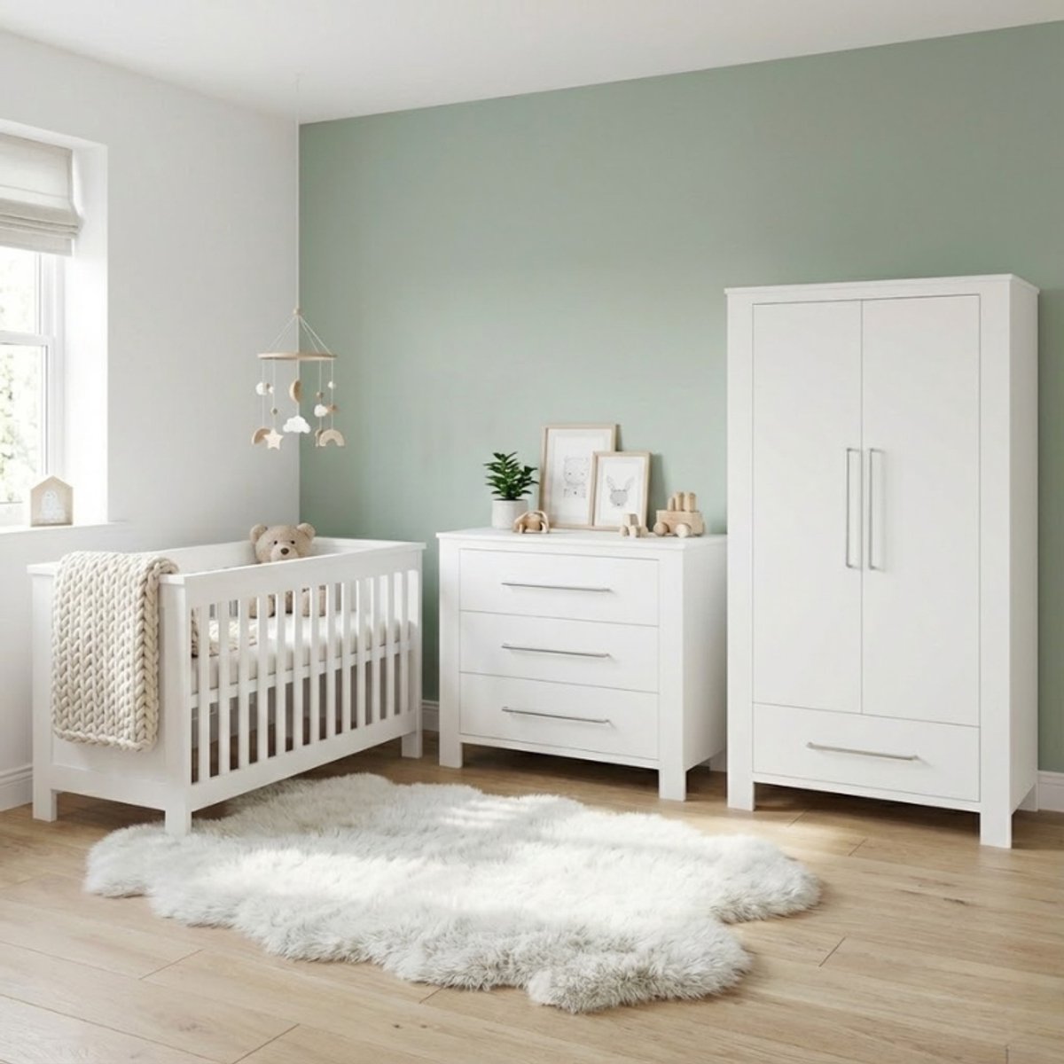 Born Lucky Noel Babykamer 3-Delig – Ledikant, Commode en Kast – Vanaf Geboorte tot ca. 2,5 Jaar