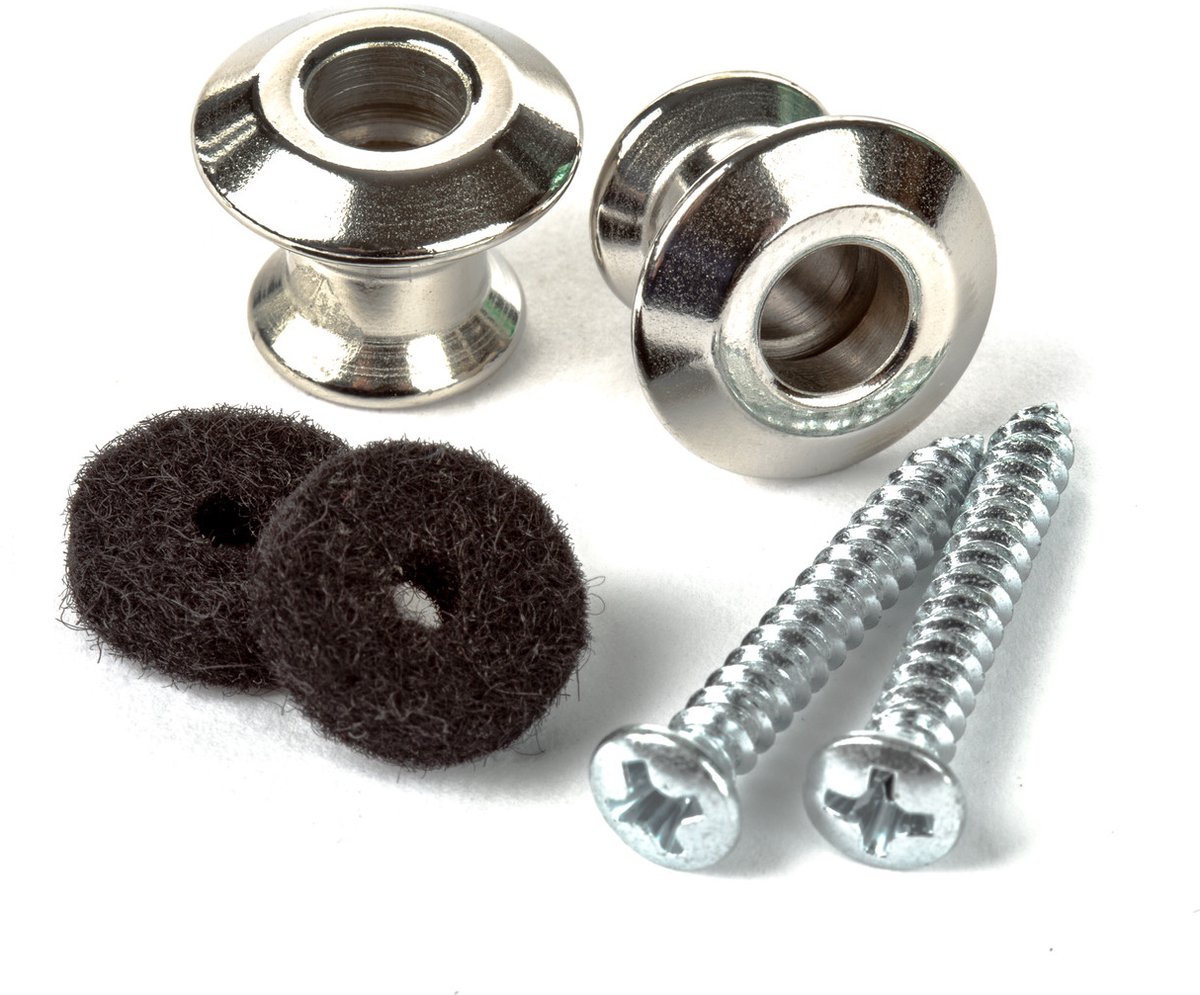 Jim Dunlop StrapLok - Straplock - Dual Design - Nikkel - Set 2 Stuks