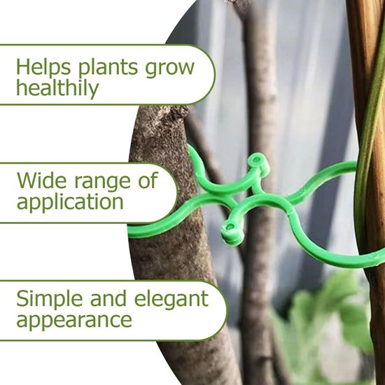 Pflantenclips - 100 stuks steunclips voor planten in groen — afbeelding 4