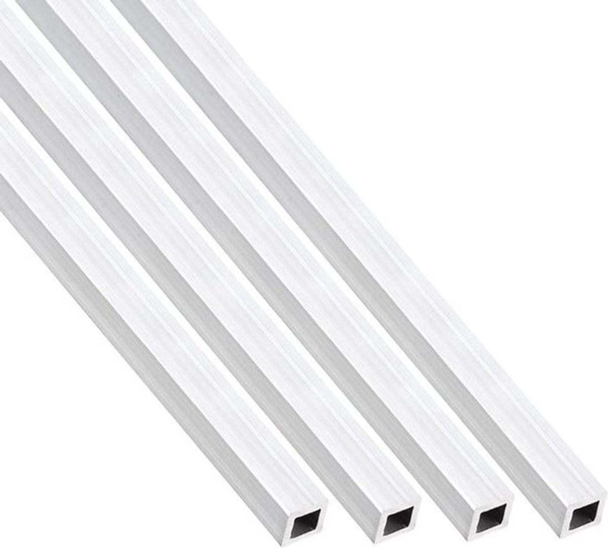 Aluminium buis - Vierkant - 6x6x1 mm - 200 mm lang - Aluminium profiel - Geschikt voor DIY projecten - Zilverkleurig - 4 stuks vierkante aluminium buis 6 mm x 6 mm x 1 mm x 200 mm 6063 aluminium voor huis inrichting machines.
